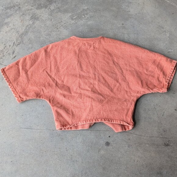 Levi's La Playa Top Rust Red Terracotta Orange Short Sleeve Tie Front Top XS - Picture 8 of 8